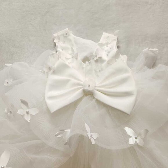 New girl's 4 Princess Daliana x Anthropologie butterfly flower girl dress white - Picture 10 of 12
